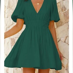Puff Sleeve Mini Dress